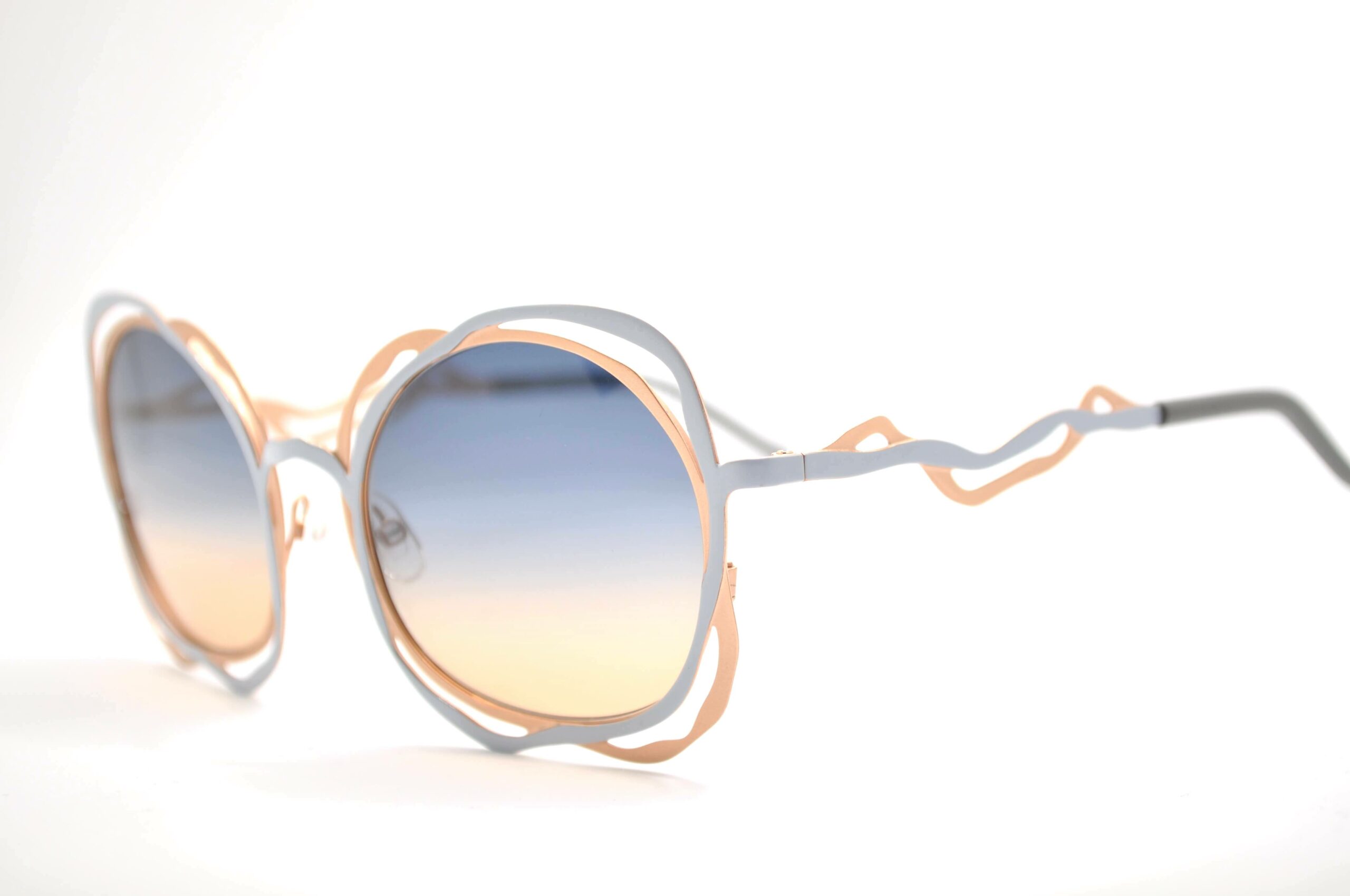 DIECIDECIMI_GLASSTYLIST_Liò Factory_FIL DI FERRO_Azzurro e Oro Rosa