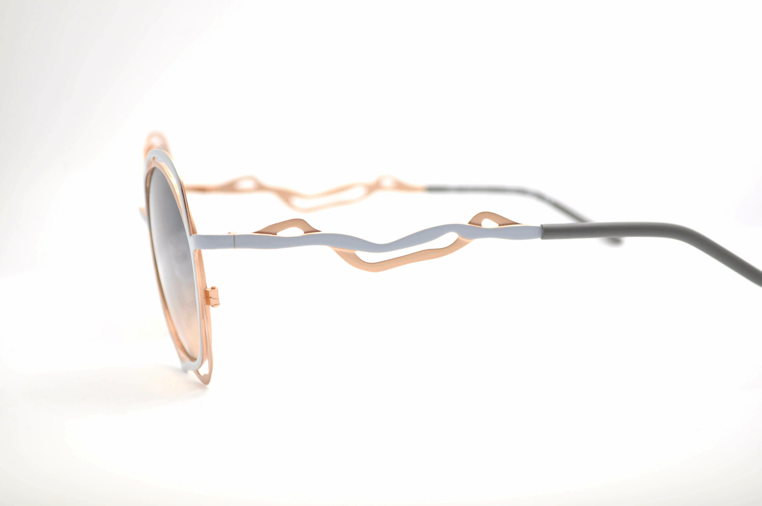 DIECIDECIMI_GLASSTYLIST_Liò Factory_FIL DI FERRO_Azzurro e Oro Rosa