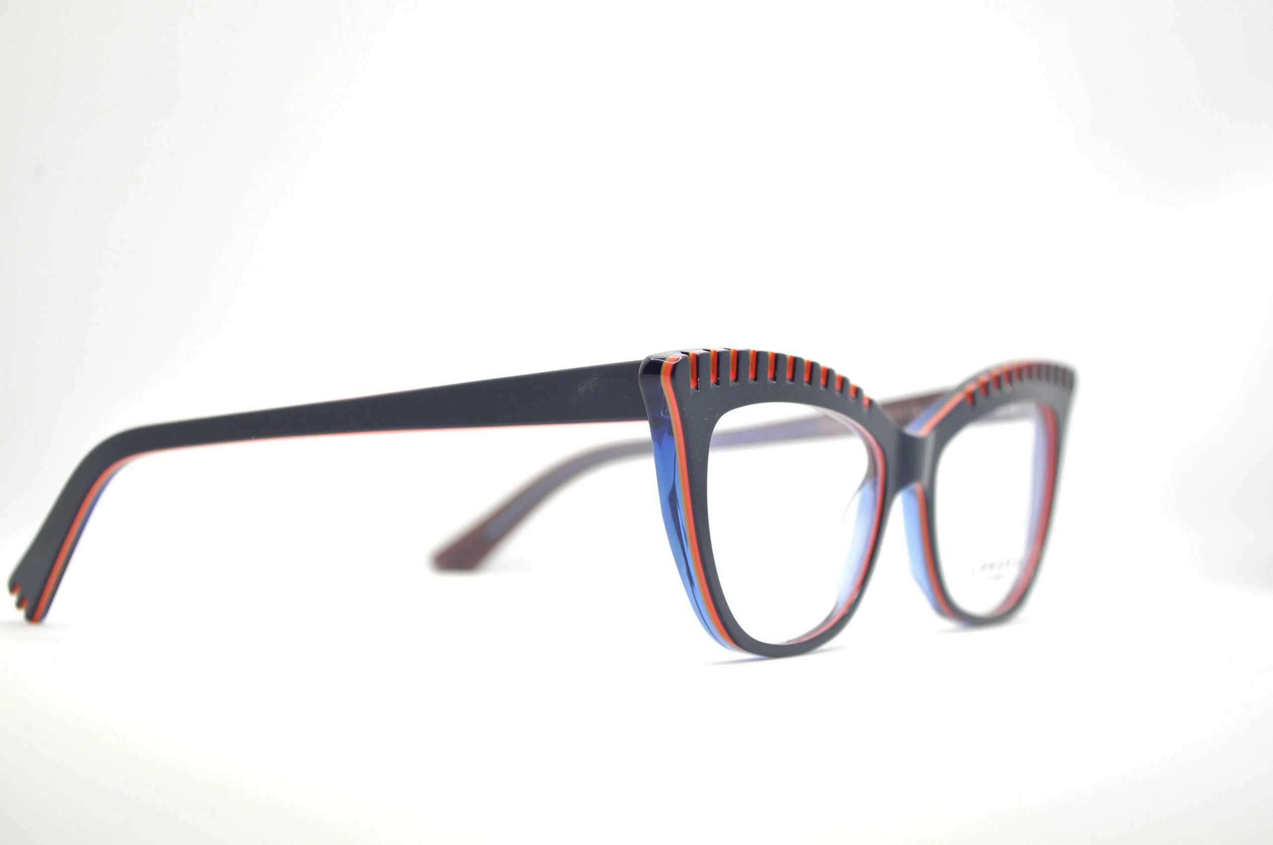 DIECIDECIMI_GLASSTYLIST__Lamarca__Intagli_125_Blu-Navy-e-Arancione