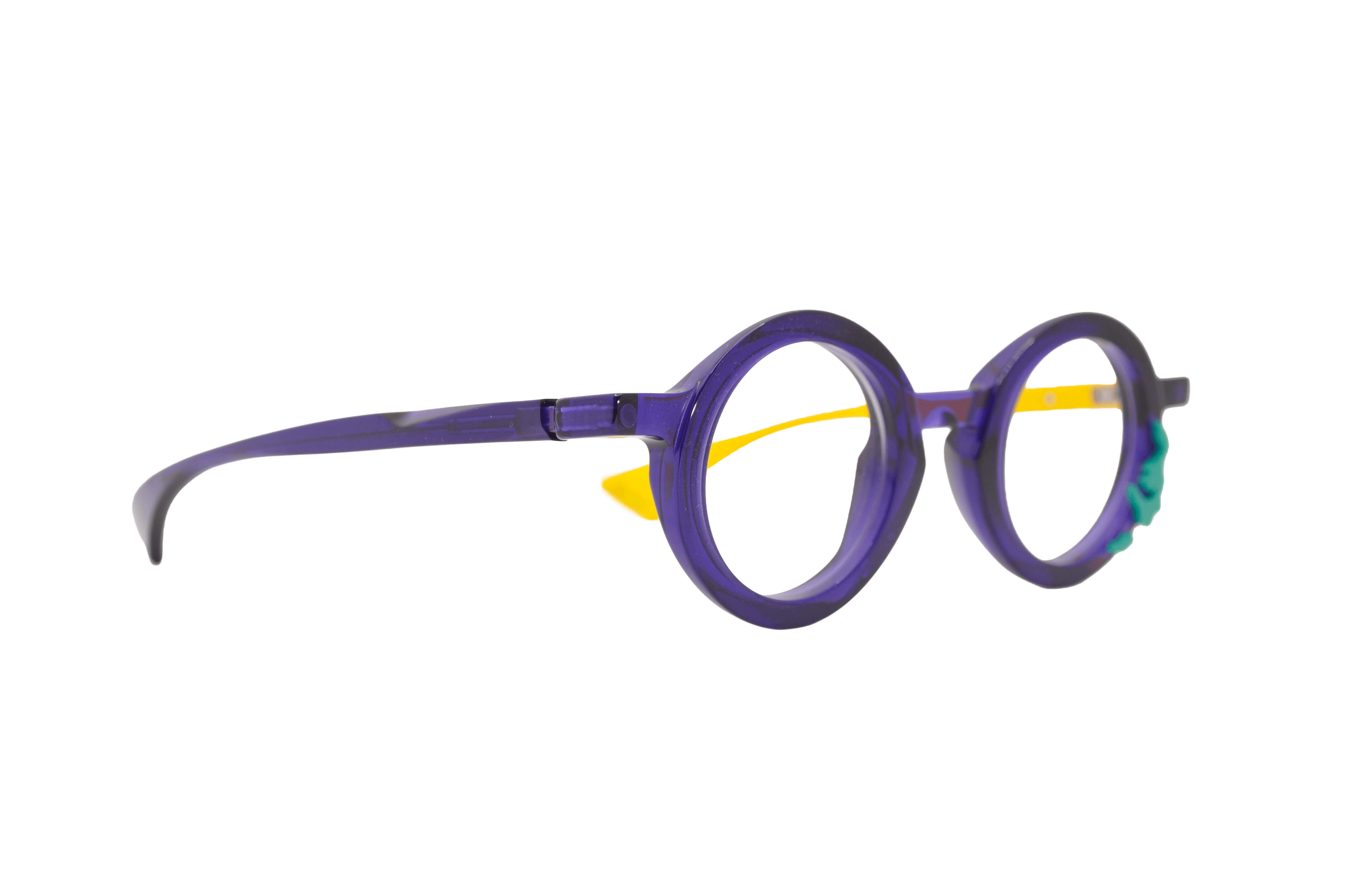 DIECIDECIMI_GLASSTYLIST_Piero Massaro Eyewear_PM 921_Moma_Viola e Giallo