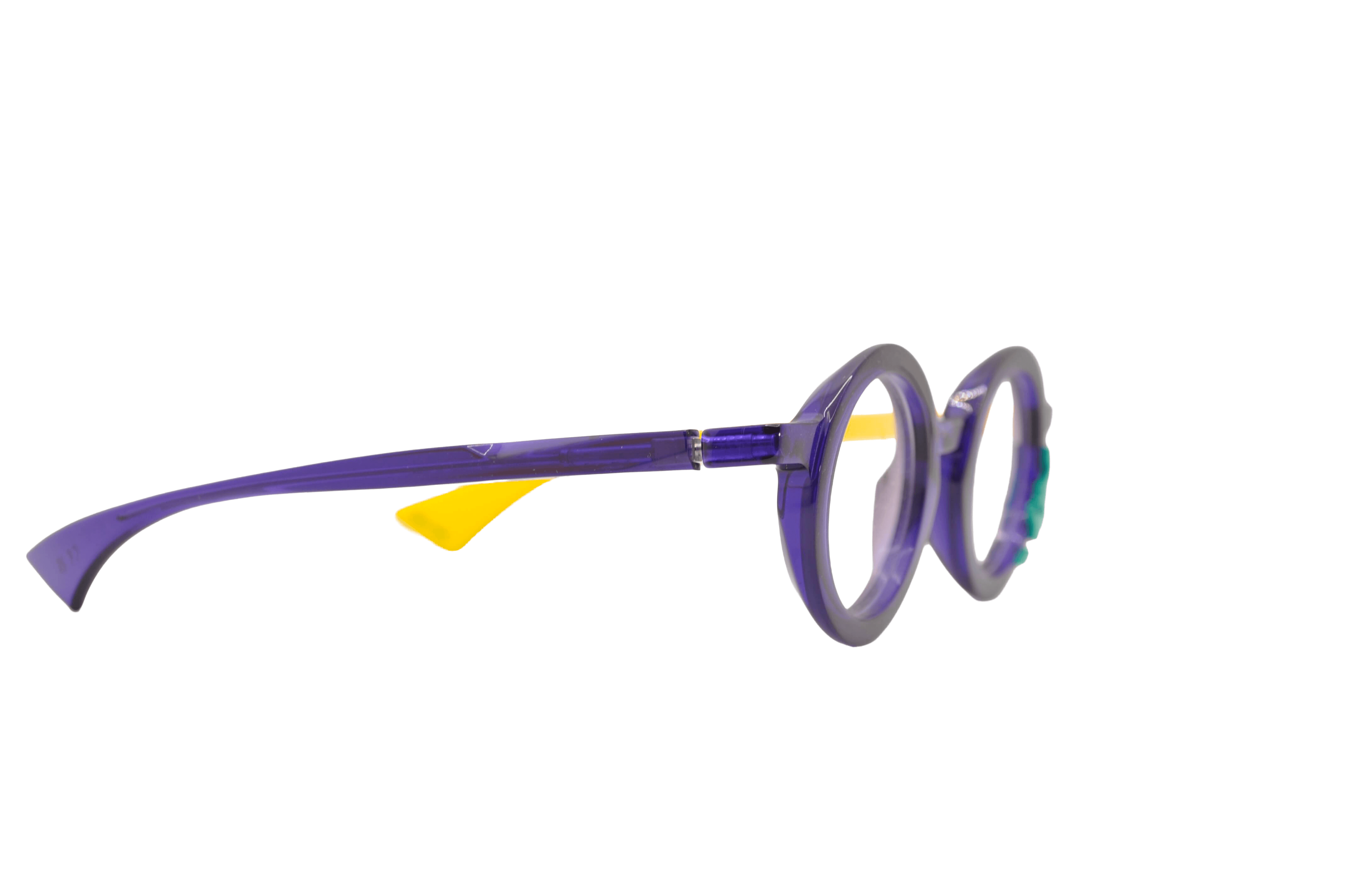 DIECIDECIMI_GLASSTYLIST_Piero Massaro Eyewear_PM 921_Moma_Viola e Giallo