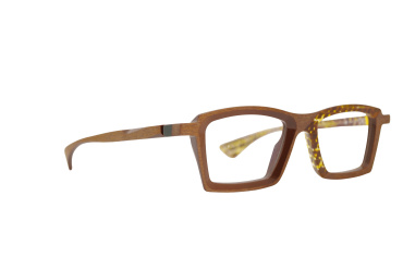 DIECIDECIMI_GLASSTYLIST_Piero Massaro Eyewear_PM 937_Suggestioni Urbane_Marrone e Verde Acido