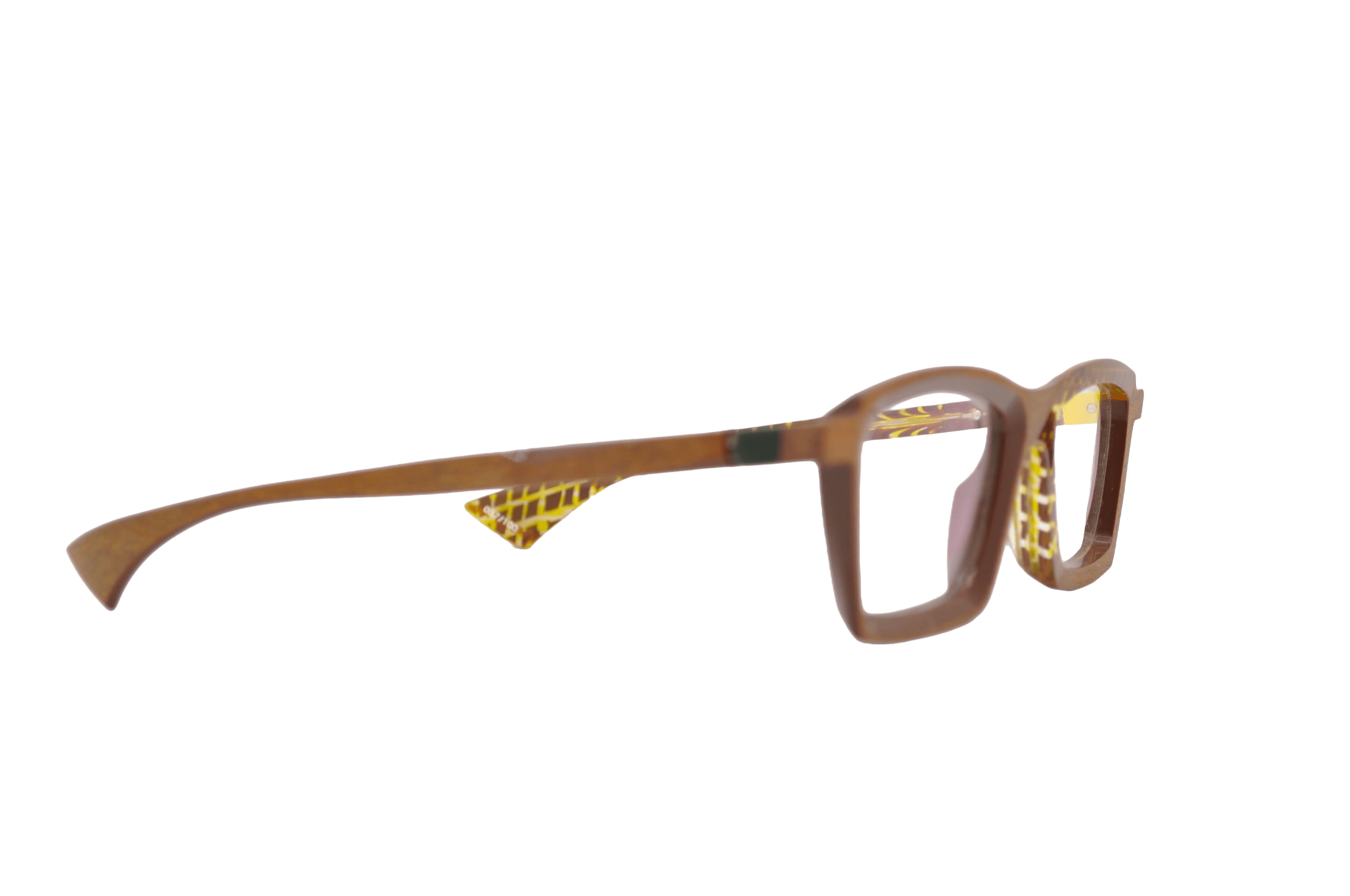DIECIDECIMI_GLASSTYLIST_Piero Massaro Eyewear_PM 937_Suggestioni Urbane_Marrone e Verde Acido