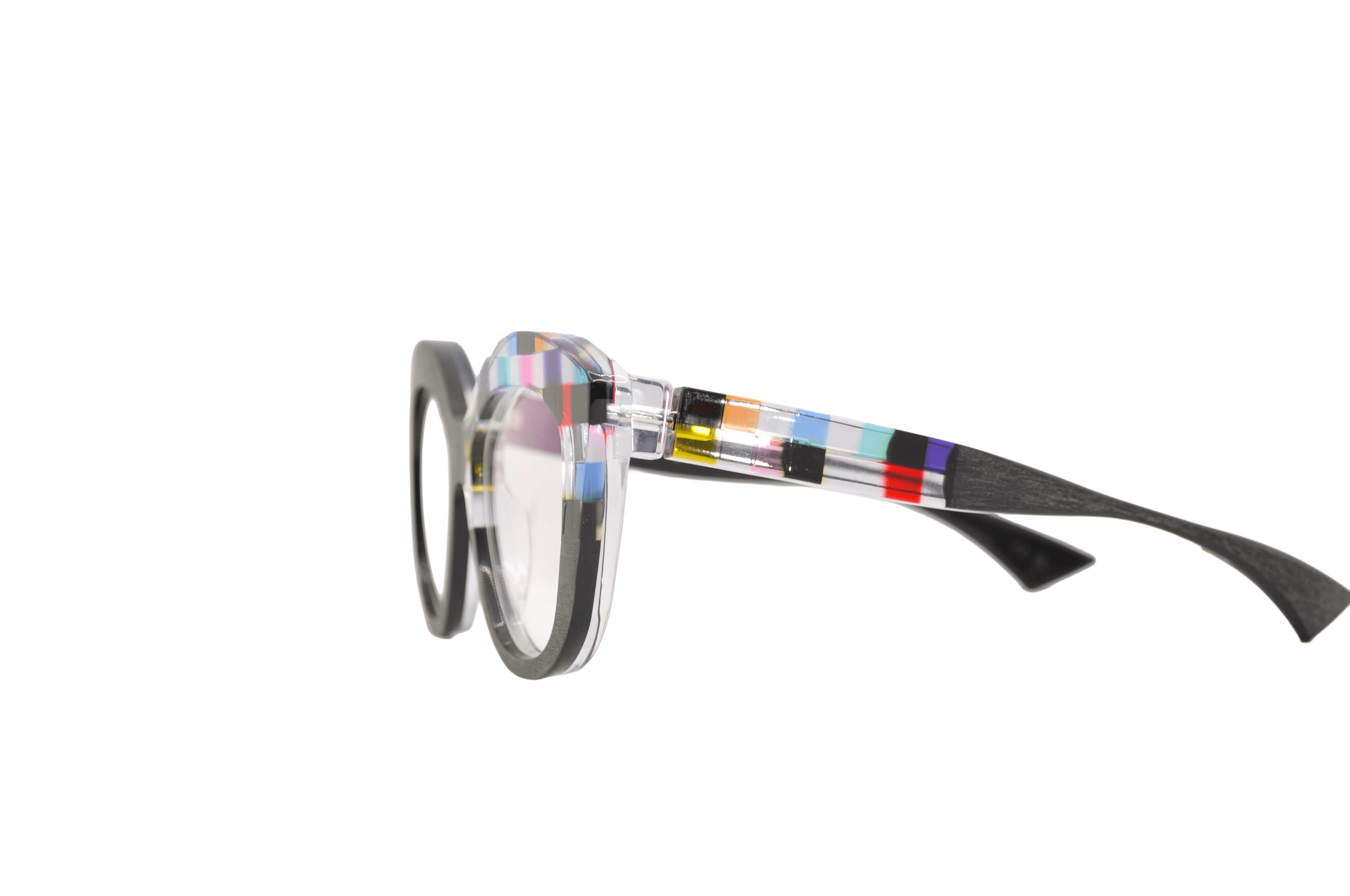 DIECIDECIMI_GLASSTYLIST_Piero Massaro Eyewear_PM 926_Moma_Nero e Multicolor