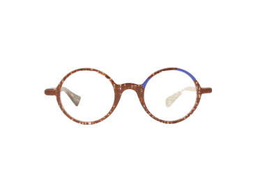DIECIDECIMI_GLASSTYLIST_Piero Massaro Eyewear_PM 494_Trame di Colore_Marrone e Blu