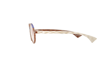 DIECIDECIMI_GLASSTYLIST_Piero Massaro Eyewear_PM 494_Trame di Colore_Marrone e Blu