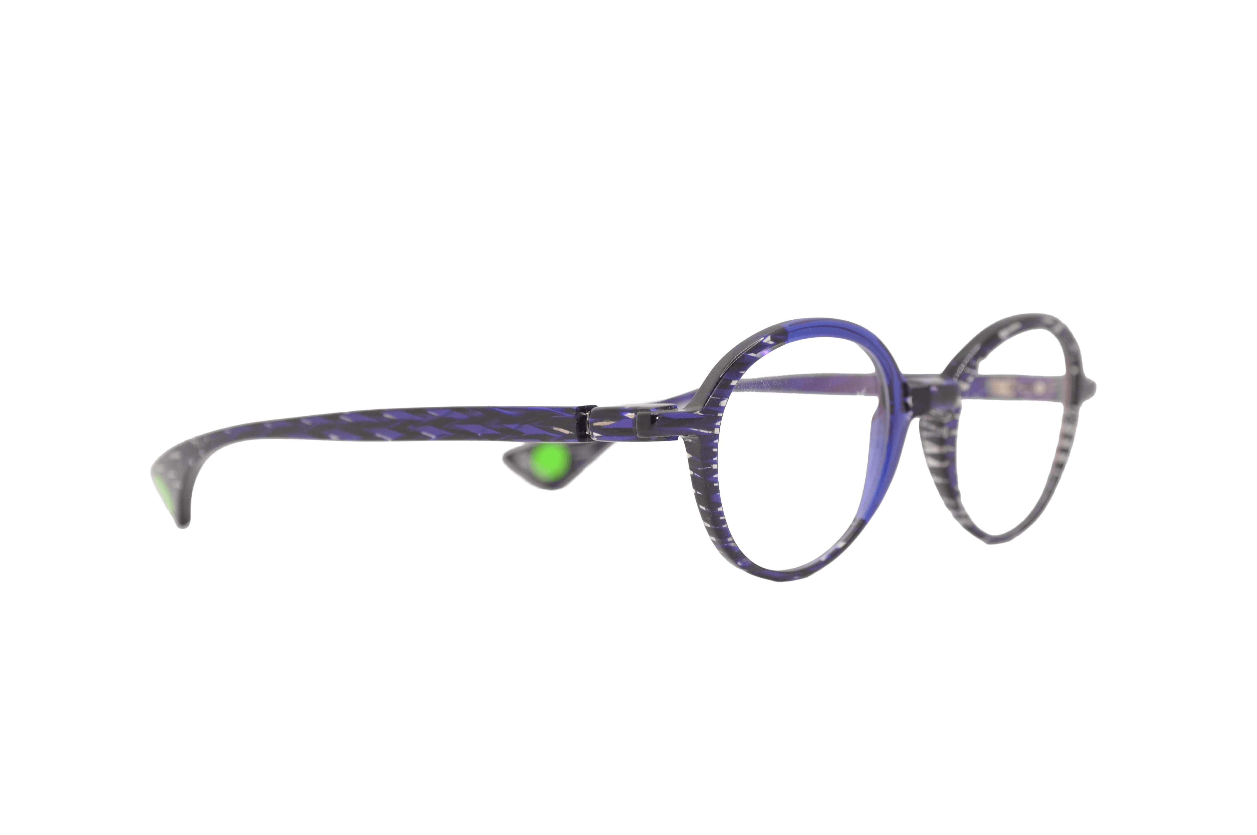 DIECIDECIMI_GLASSTYLIST_Piero Massaro Eyewear_PM 497_Trame di Colore_Blu