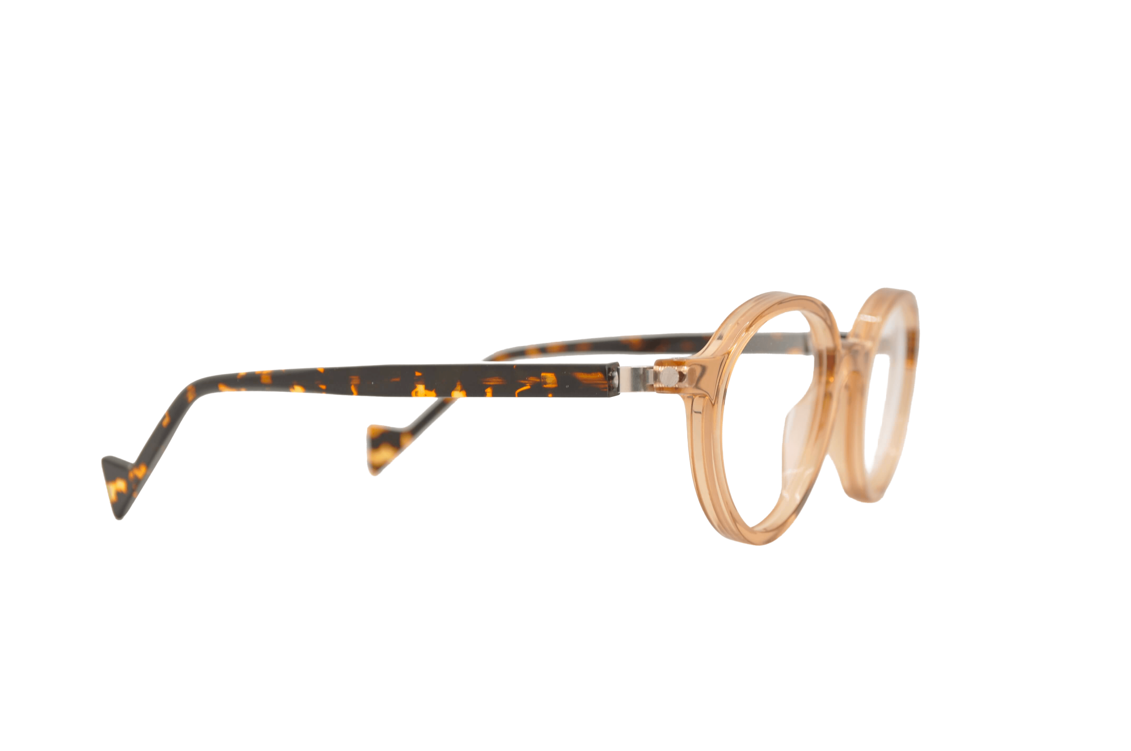 DIECIDECIMI_GLASSTYLIST_Piero Massaro Eyewear_CE 864_Diciotto_Ambra trasparente
